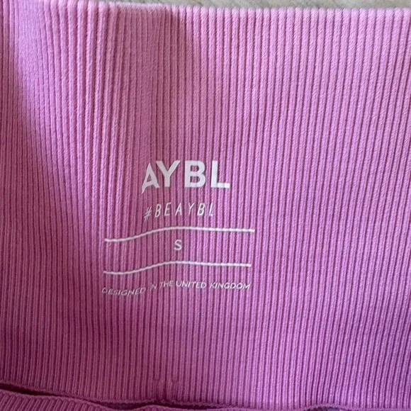 AYBL Ribbed Pink Crop Top - Picture 2 of 4